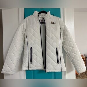 NFL Ravens women’s white jacket - medium